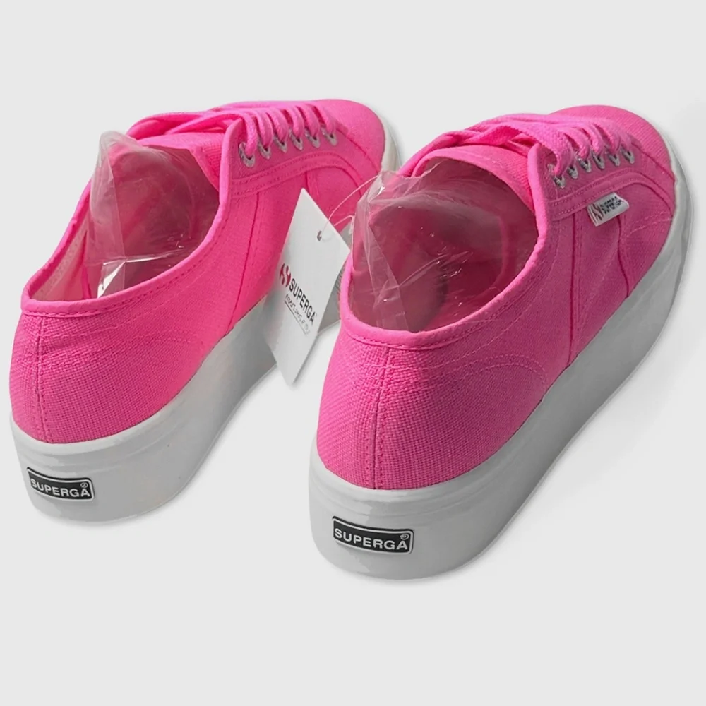 Superga 2790 Platform Sneakers / Shoes - NEW Womens‎ 7 Neon Pink - #46738-CL2